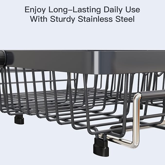 Grey Dish Drying Rack Over The Sink - Image 7
