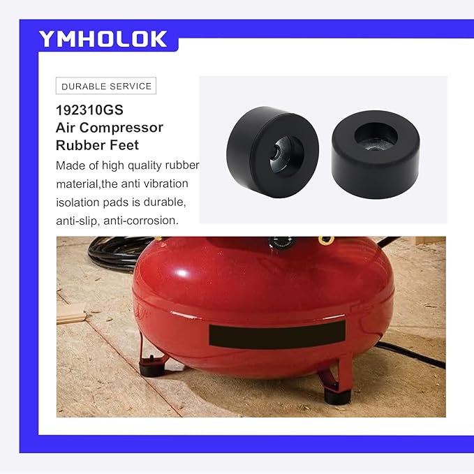 192310GS Rubber Bumper Feet with Stainless Steel Washer Inside Compatible for Coleman Powermate Sanborn 094-0026 E106661 Husky Fini D091007