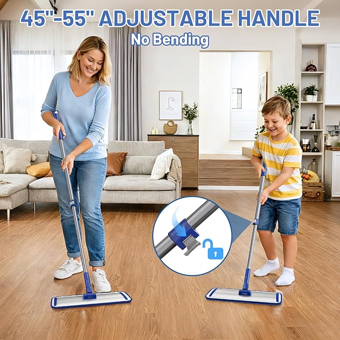 Microfiber Flat Mop for Hardwood Floors Cleaning - Image 2