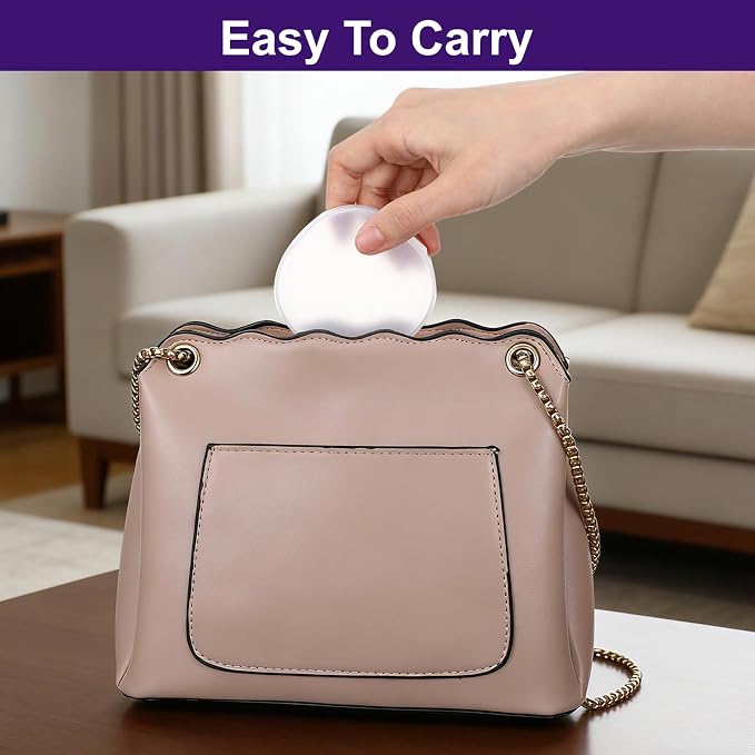 4Pcs Portable Cotton Round Holder, Small WhiteTransparent Pad Holder Plastic - Image 4