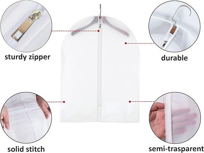 MsKitchen 6 Pack Short Garment Bags - Image 3
