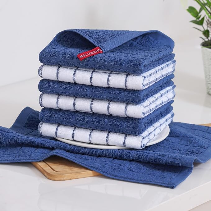 Homaxy Premium Cotton Kitchen Dish Cloths 12"x 12", 8 Pack - Image 8