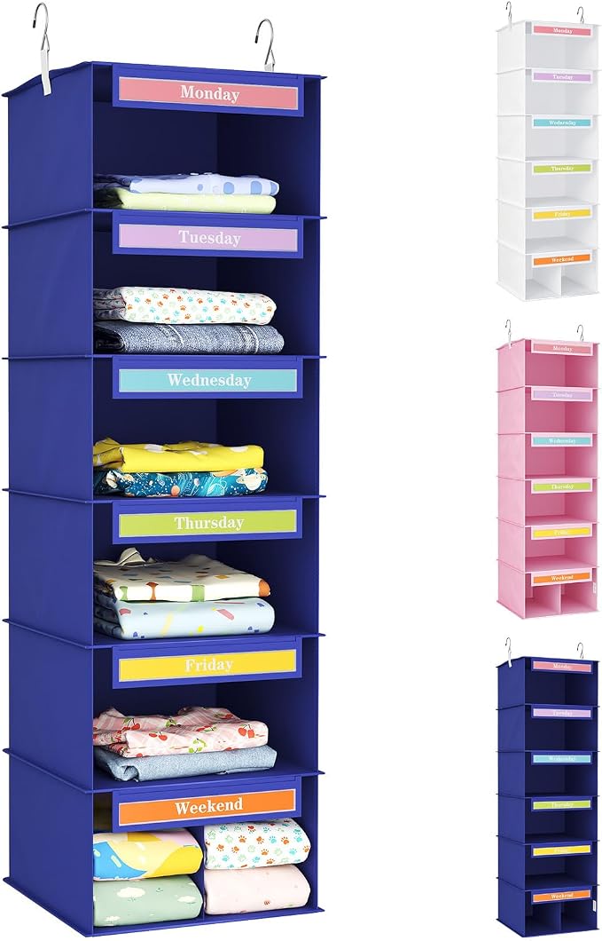 Lifewit 6 Shelf Weekly Hanging Clothes Storage Organizer by Lifewit