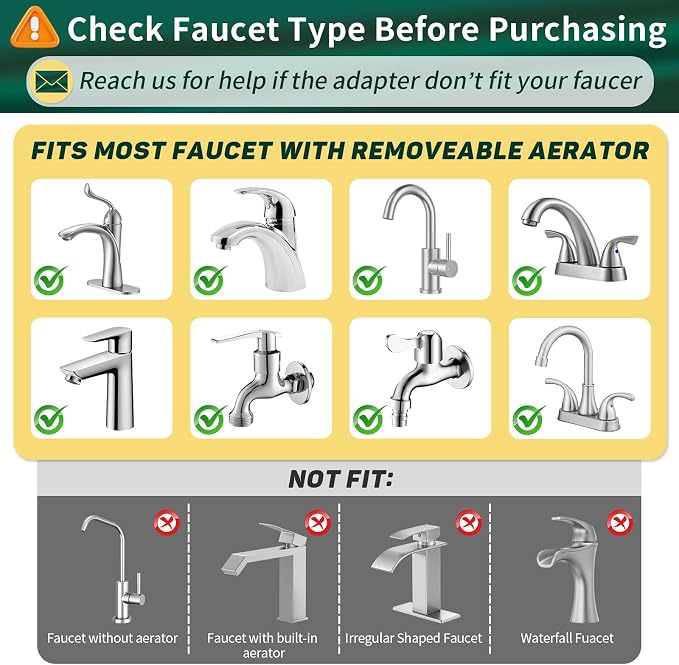 CECEFIN Kitchen Faucet Hose Attachment, 4-Mode ON/Off Spray Head w/Filter | - Image 8