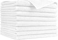 AIDEA White Microfiber Cleaning Cloth-8PK, Cleaning Rags 12"x 16" Reusable | by AIDEAHOME