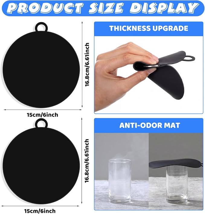 6 Pack Drain Covers for Bugs, 6 X 6 Inch, Anti Odor and Cockroach, Kitchen - Image 2