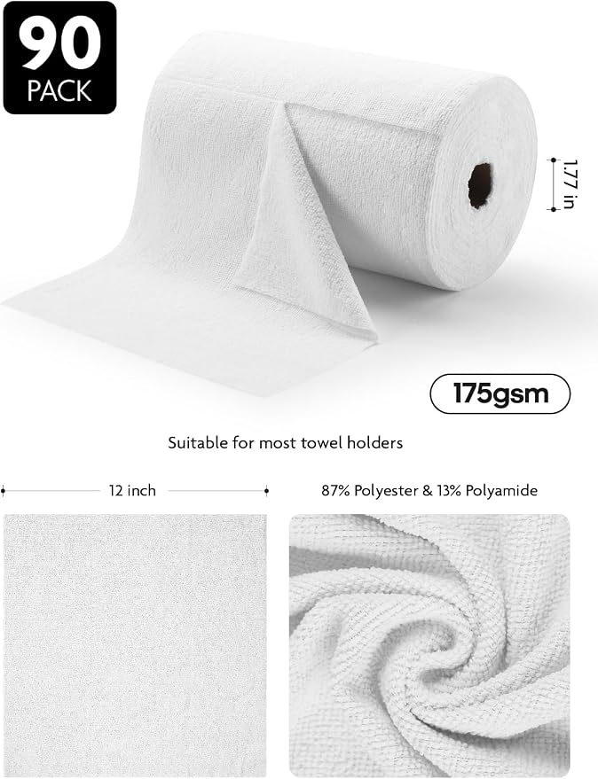 Fantasticlean Microfiber Cleaning Cloth Roll- 90 Sheets, Tear-away Microfiber - Image 5