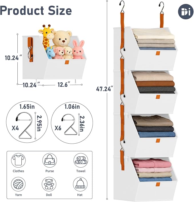 DIMJ Hanging Closet Organizer - Image 3