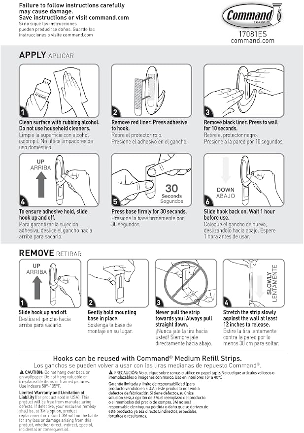 Command Medium Designer Hooks, 2 Hooks, 4 Strips | Command Hooks - Image 9