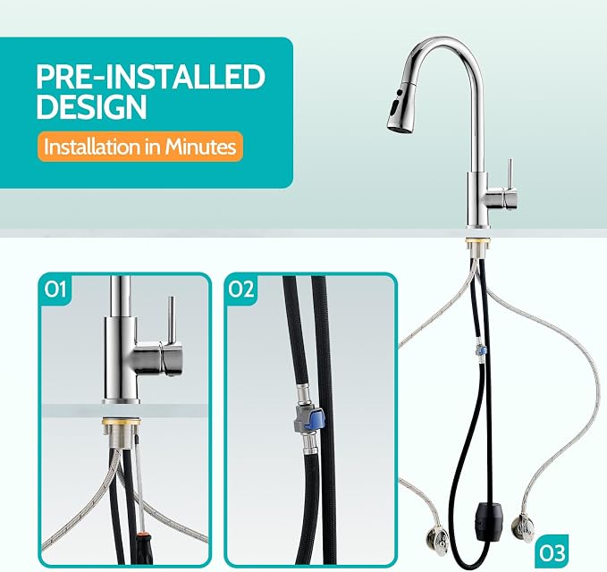 Chrome Kitchen Faucet, Kitchen Faucets - Image 6