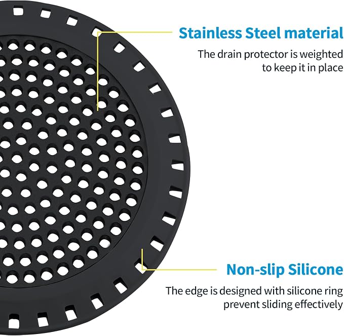 Shower Drain Hair Catcher, Aluvor Shower Drain Cover Bathtub Drain Strainer | - Image 5