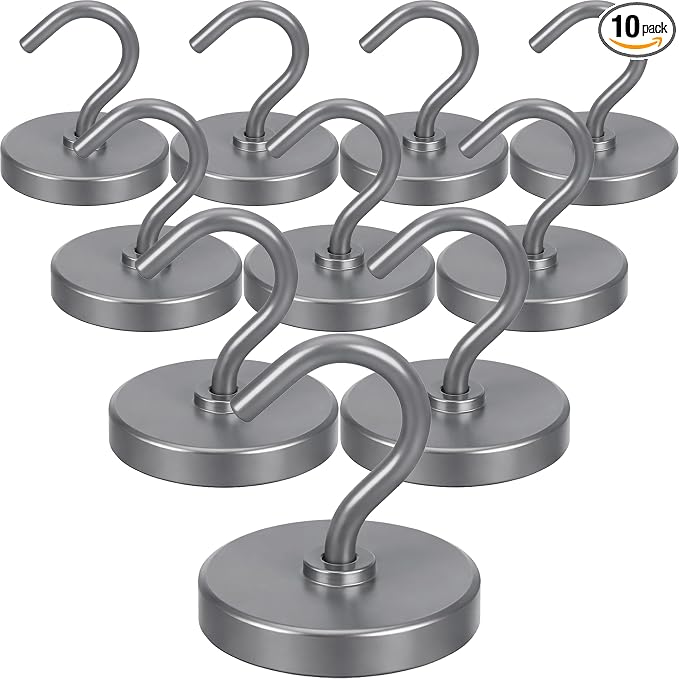 Neosmuk Magnetic Hooks, 130lb Heavy Duty, 10 Pack by Neosmuk