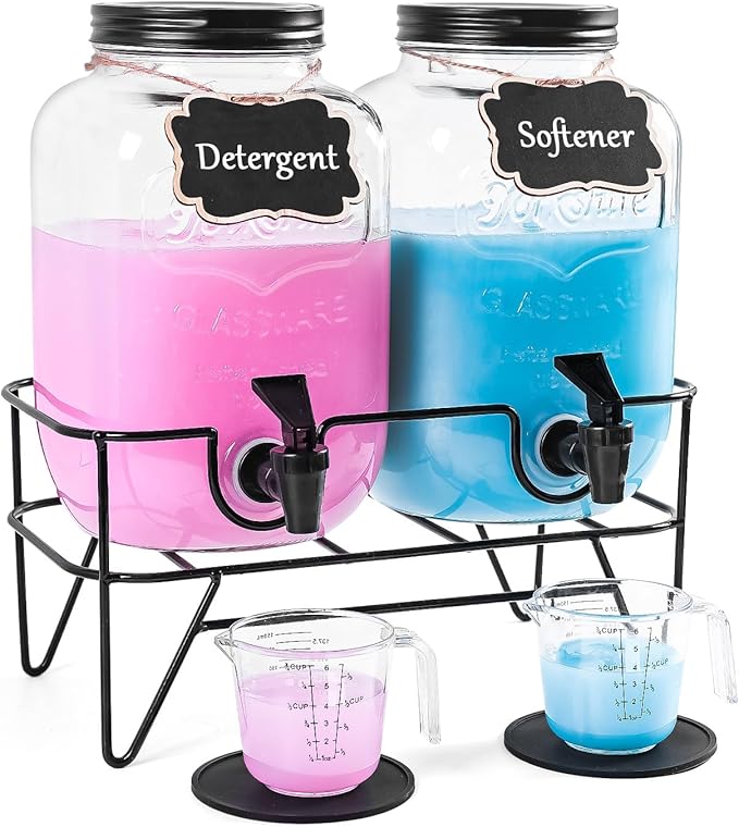 128OZ Laundry Detergent Dispenser BY VEGEVIGI, Glass Liquid Laundry Soap by Unknown