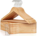 TOPIA HANGER Wooden Coat Hanger 20 Pack, Natural Wood Suit Hangers | Non Slip by TOPIAHANGER