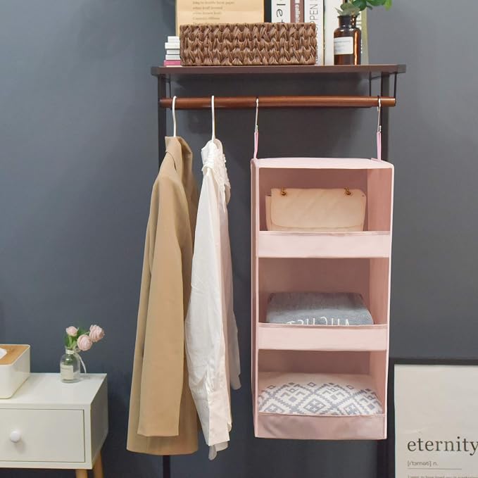 GRANNY SAYS 3-Shelf Hanging Closet Organizer, Foldable Storage, No-Sag Support - Image 4