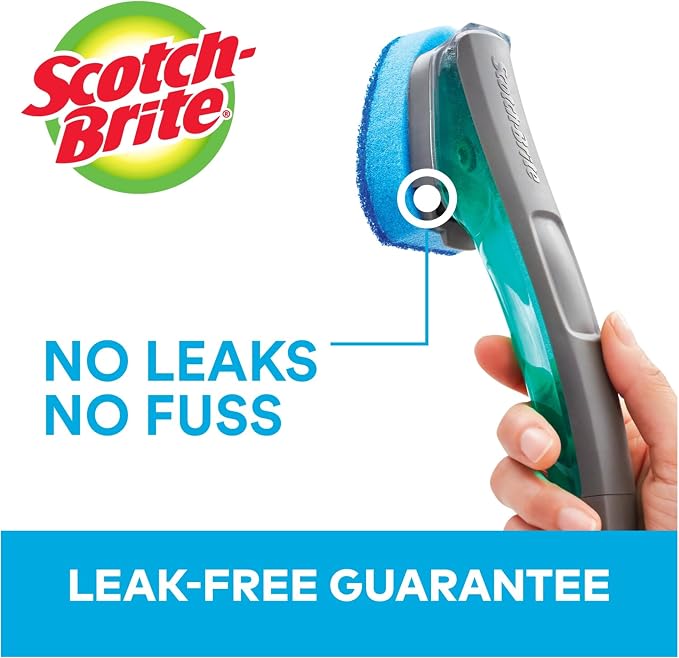 Scotch-Brite Advanced Soap Control Non-Scratch Dishwand Kit, 1 Dish Wand & 5 - Image 3