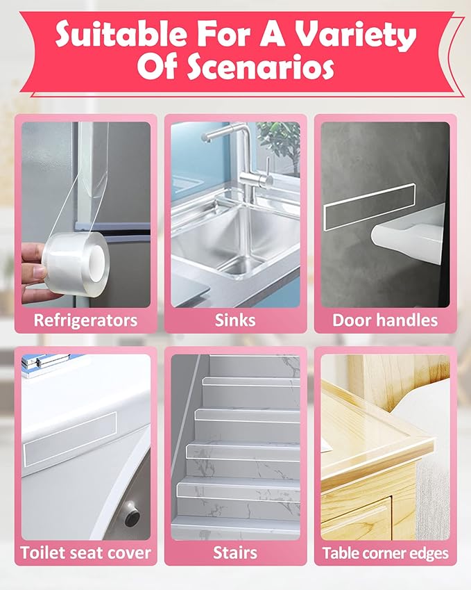 Baby Proofing, Clear Edge Protector Strip, Soft Corner Protectors for Kids, Baby Child Safety Corner Guards for Furniture Against Sharp Corners for Tables, Drawers, Sink, Wall 1.2in x 3.3ft