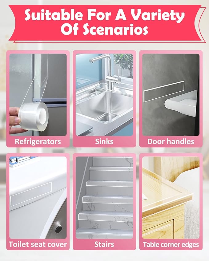 Baby Proofing, Clear Edge Protector Strip, Soft Corner Protectors for Kids, Baby Child Safety Corner Guards for Furniture Against Sharp Corners for Tables, Drawers, Sink, Wall 1.2in x 32.8ft