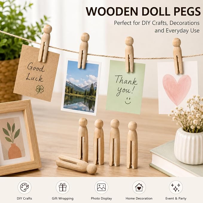 Round Wooden Clothespins - Image 4