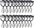 Hotop 60 Pcs 1.26 Inch Curtain Ring and 60 Pcs Pin Hook, Oil-Rubbed Bronze | by HOTOP