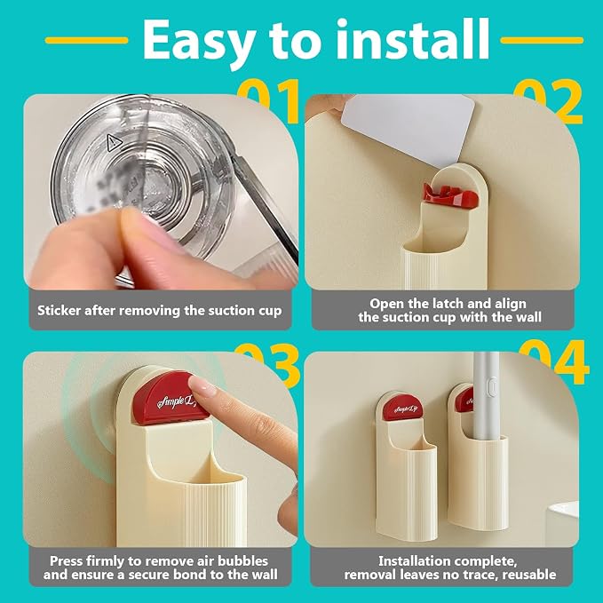 4 Pack Electric Toothbrush Holders - Image 4