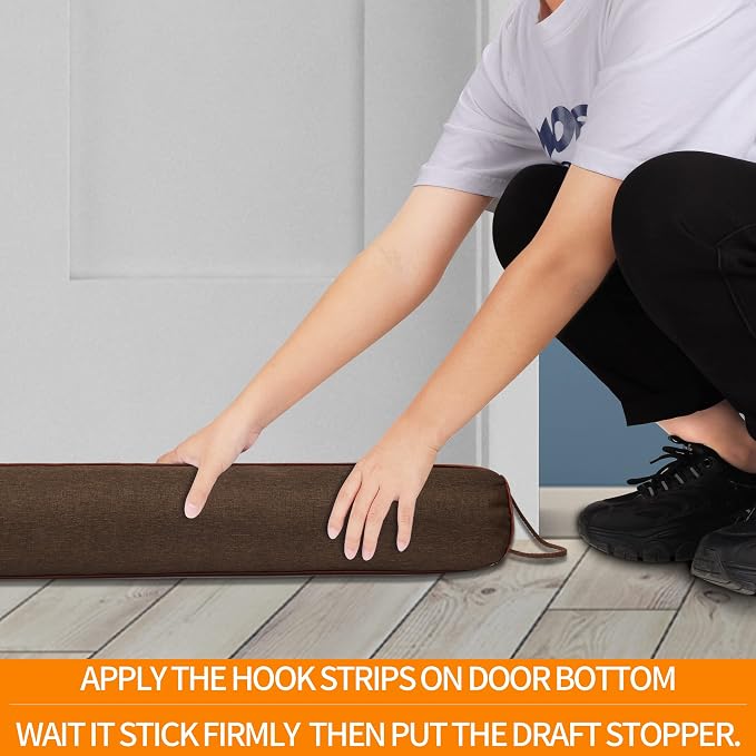 TORRAMI 30" Door Draft Stopper Under Bottom Insulation Noise Air Stopper 2.09LB - Image 3