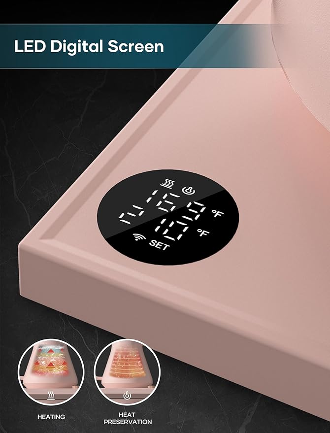 Electric Kettle, Gooseneck Electric Kettle, ±1℉ Precise Temperature Control, Stainless Steel Interior, Quick Heating for Pour Over Coffee, Tea & Boiling Water, 0.9L (Pink)