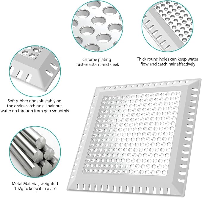Aojuxix Shower Drain Hair Catcher/Drain Protector/Shower Drain Cover | - Image 3
