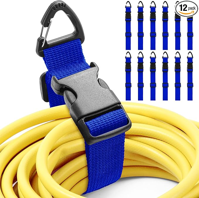 12 Pack Adjustable Extension Cord Holder Straps, Heavy Duty Triangle Clips by Wowangce