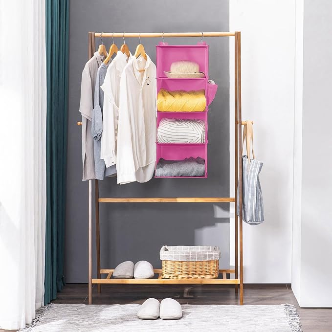 YOUDENOVA Hanging Closet Organizer and Storage, Light Pink | Locker/RV/Camper - Image 7