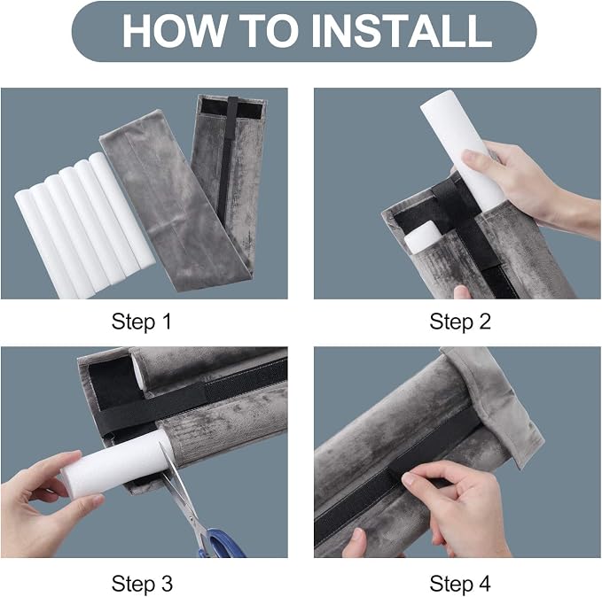 GDHOMM Door Draft Stopper for Bottom of Doors, Door Sweep Gap Filler Soundproof - Image 6
