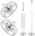 2 Pack Silver Electric Toothbrush Holder by LUEXBOX