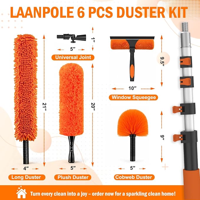LAANPOLE 36FT High Reach Duster Cleaning Kit - Image 3