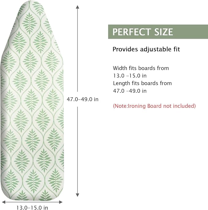 SheeChung Ironing Board Cover and Pad 15"x49", Scorch and Stain Resistant - Image 2