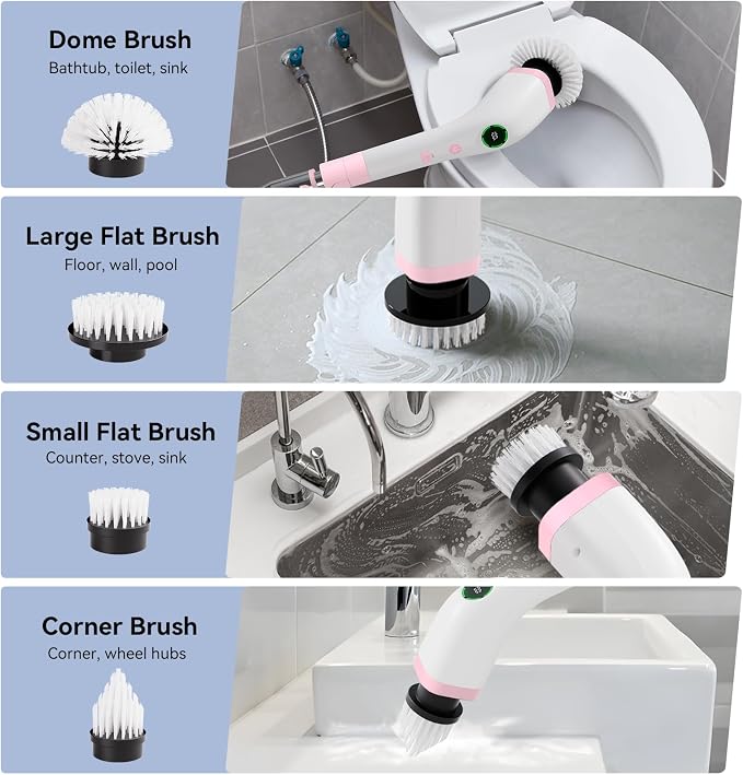 Electric Bathroom Cleaning Brush Cordless Shower Scrubber SD-CTB01 | Spin - Image 4