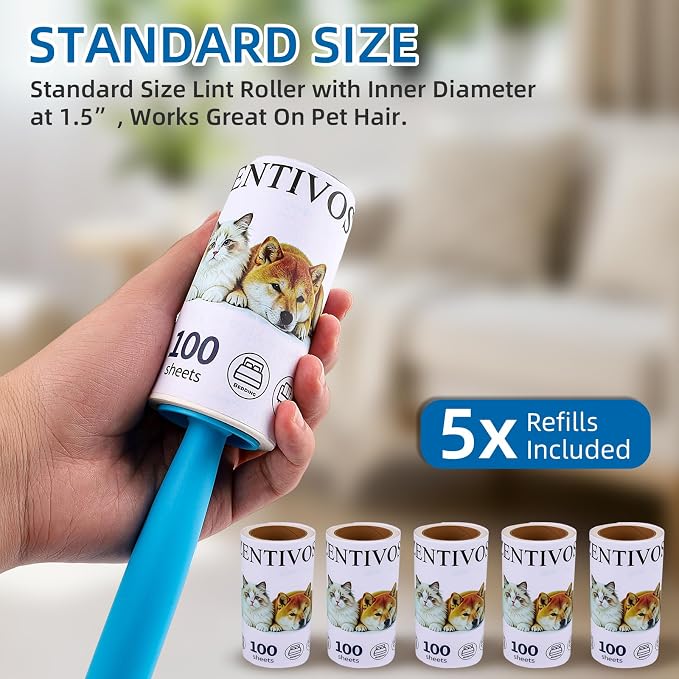 Strong 800-sheet lint Roller removes Dog & cat Fur - Image 5