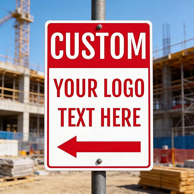 Extra Large Custom Outdoor Metal Sign for Garage Business Wall, 30x24 Inch, Rust-Free Aluminum Weather Resistant, Waterproof, Durable Ink, Easy to Mount