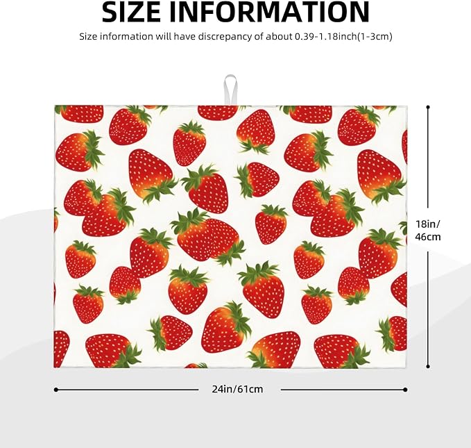 Cute Strawberry Dish Drying Mat - Image 2