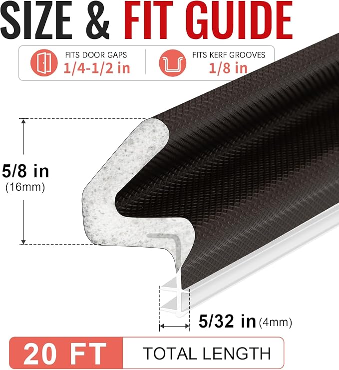 Litaibai Kerf Door Weather Stripping - Image 4