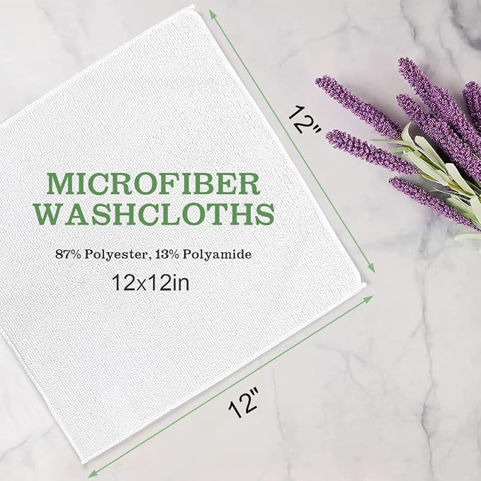 Washcloths Bulk 100 Pack Face Towels, Highly Soft Wash Cloths | Hand Towels - Image 2
