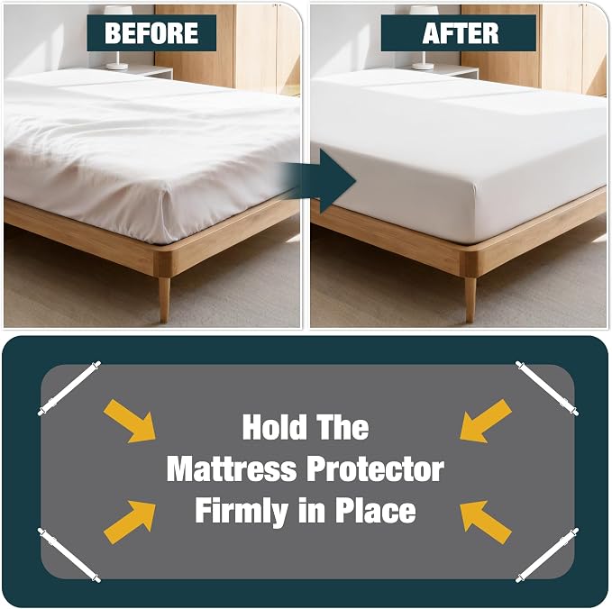 4 Pack Elastic Bed Sheet Holders, Mattress Sheet Grippers, Elastic Fasteners - Image 5