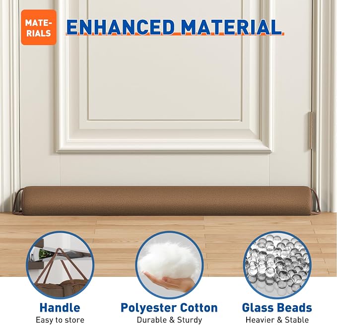 MAGZO Under Door Draft Stopper 36 Inches, Washable Triangular Under Door Gap - Image 3
