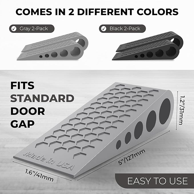 Door Stoppers for Bottom of Door Premium Floor Rubber Door Stop Wedge Made in - Image 6