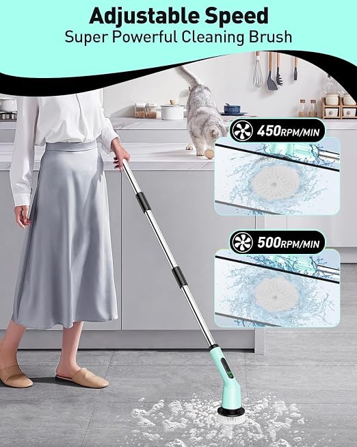 Electric Spin Scrubber for Bathroom, Shower Scrubber - Image 3