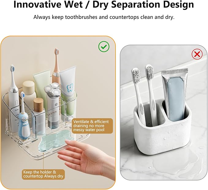 MOPMS Toothbrush Holders for Bathrooms - Image 3