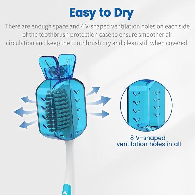 Toothbrush Covers Caps, Clip-On Toothbrush Protector - Image 4