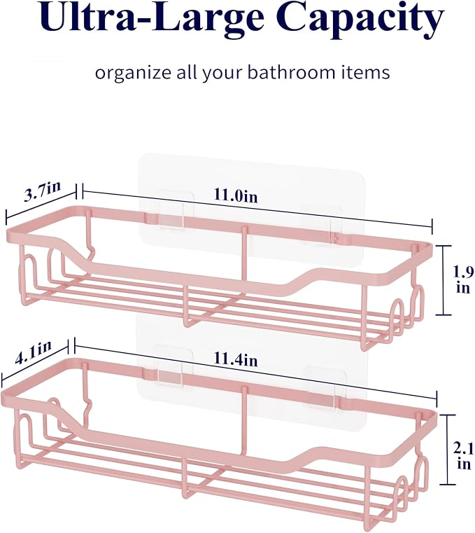 Kitsure Shower Caddy, Adhesive Shower Organizer - Image 2