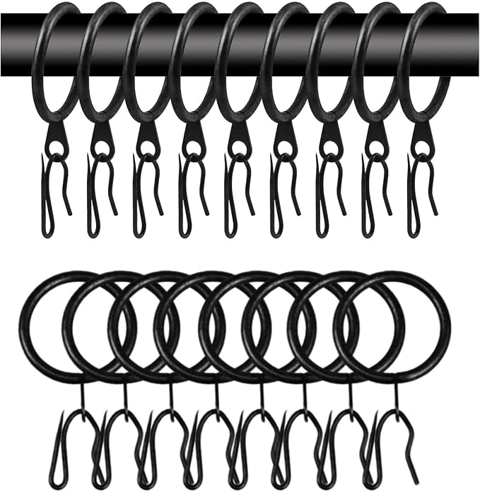 60 Pcs Metal Curtain Rings by WISION