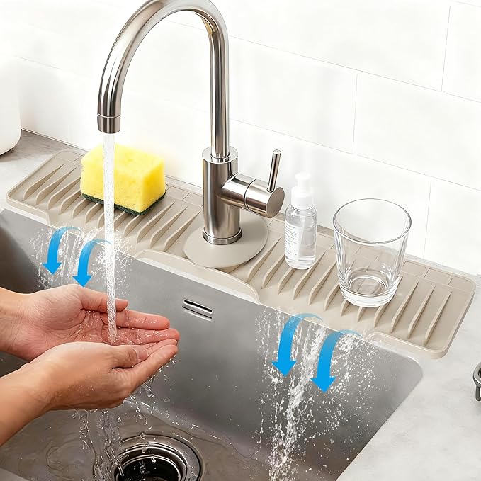 24" Silicone Faucet Mat for Kitchen Sink of The Lastest, Kitchen Sink Water by Unknown