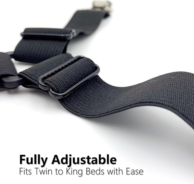 4PCS Bed Sheet Holder Straps – Triangle Adjustable Elastic Fasteners - Image 5